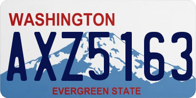 WA license plate AXZ5163