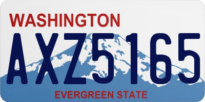 WA license plate AXZ5165