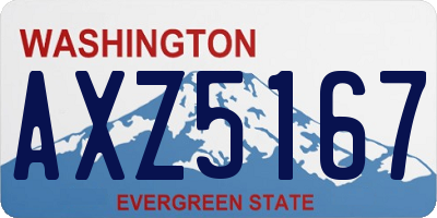 WA license plate AXZ5167