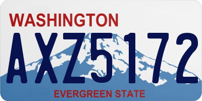 WA license plate AXZ5172