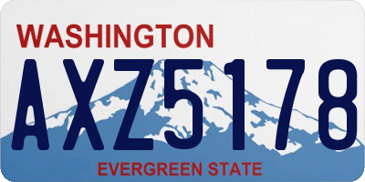 WA license plate AXZ5178