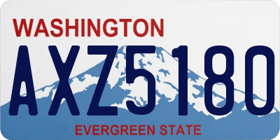 WA license plate AXZ5180