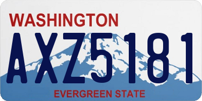 WA license plate AXZ5181