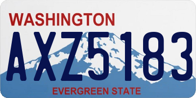 WA license plate AXZ5183