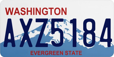 WA license plate AXZ5184