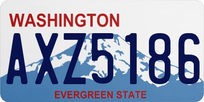 WA license plate AXZ5186