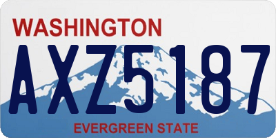 WA license plate AXZ5187