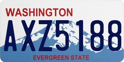 WA license plate AXZ5188