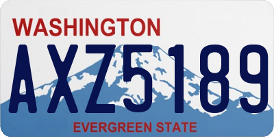 WA license plate AXZ5189