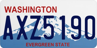 WA license plate AXZ5190