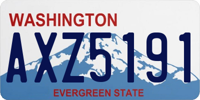 WA license plate AXZ5191