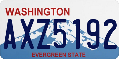 WA license plate AXZ5192