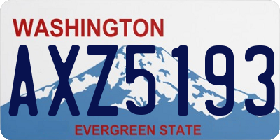 WA license plate AXZ5193
