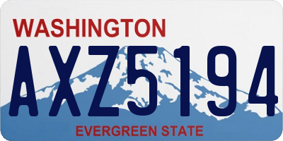 WA license plate AXZ5194
