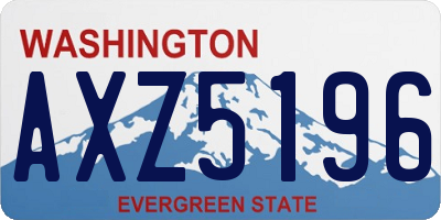 WA license plate AXZ5196