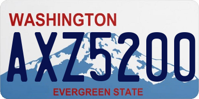 WA license plate AXZ5200