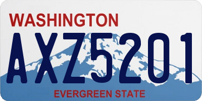 WA license plate AXZ5201