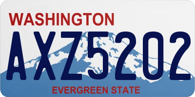 WA license plate AXZ5202