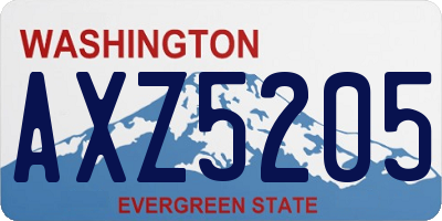 WA license plate AXZ5205