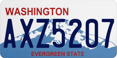 WA license plate AXZ5207