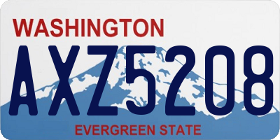 WA license plate AXZ5208