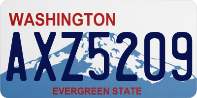 WA license plate AXZ5209
