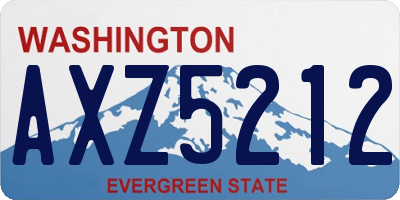 WA license plate AXZ5212