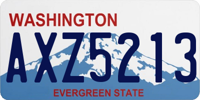 WA license plate AXZ5213