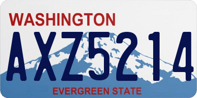 WA license plate AXZ5214