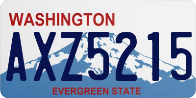 WA license plate AXZ5215