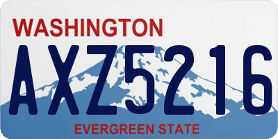 WA license plate AXZ5216