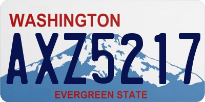 WA license plate AXZ5217