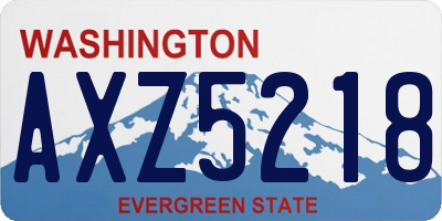 WA license plate AXZ5218