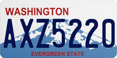 WA license plate AXZ5220