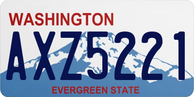 WA license plate AXZ5221