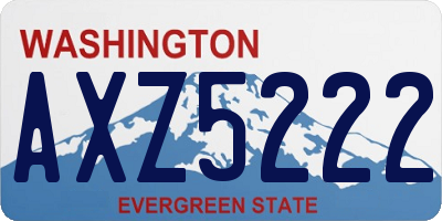 WA license plate AXZ5222