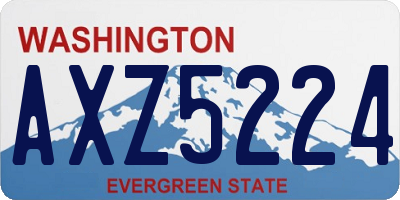 WA license plate AXZ5224
