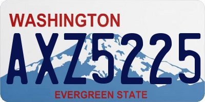 WA license plate AXZ5225