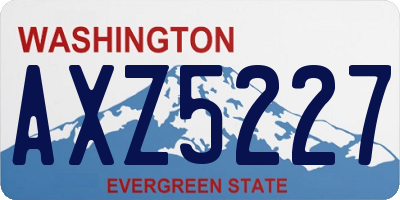 WA license plate AXZ5227