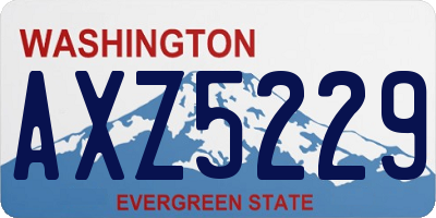 WA license plate AXZ5229