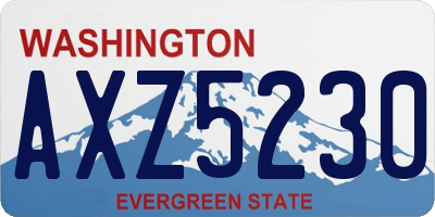 WA license plate AXZ5230