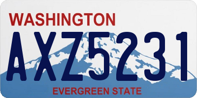 WA license plate AXZ5231