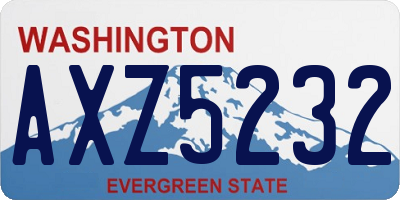 WA license plate AXZ5232