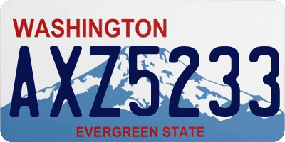 WA license plate AXZ5233
