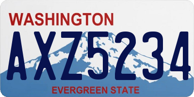 WA license plate AXZ5234