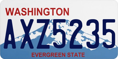 WA license plate AXZ5235