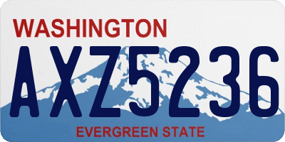 WA license plate AXZ5236