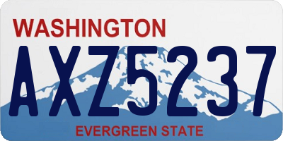 WA license plate AXZ5237