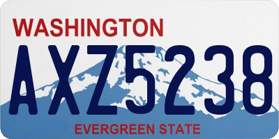 WA license plate AXZ5238