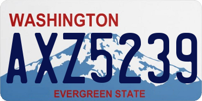 WA license plate AXZ5239